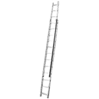 Hailo 7215-001 7215-007-Escalera Aluminio 2 tramos corredera ProfiStep Duo (2x15 peldaños)- Negro
